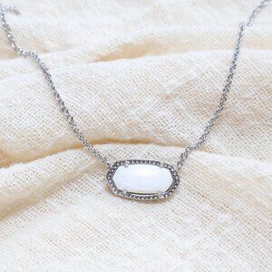 Kendra Scott - Elisa - Silver White Pearl Pendant Necklace